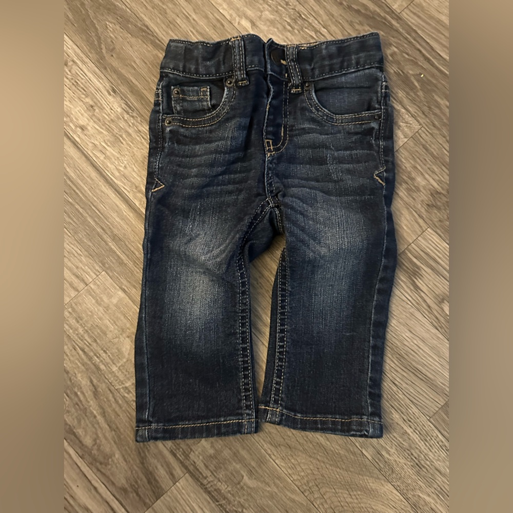 Cat & Jack Relaxed Blue Jeans with Authentic Worn Look